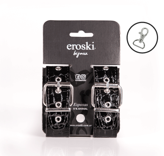 Esposas Cobra Black c/mosquetón 3cm